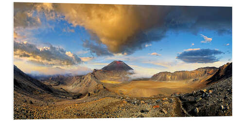 Tableau en PVC Volcan du mont Ngauruhoe, Nouvelle Zélande