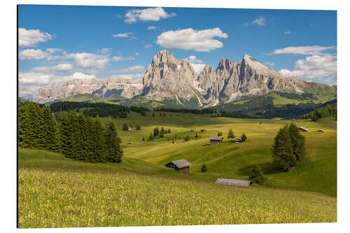 Alubild Sommer in den Dolomiten