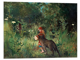 Foam board print Little Red Riding Hood and the Wolf