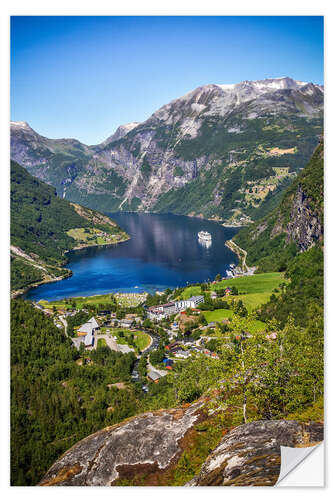 Selvklebende plakat Geirangerfjorden