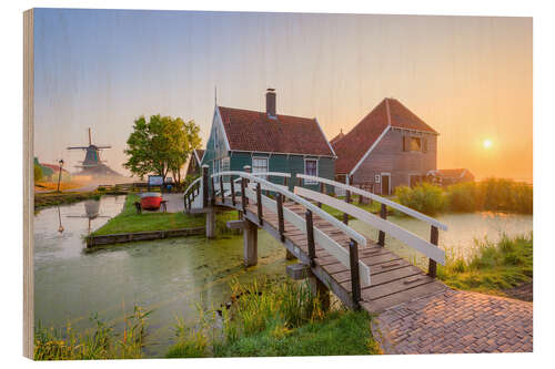 Stampa su legno Alba a Zaanse Schans in Olanda