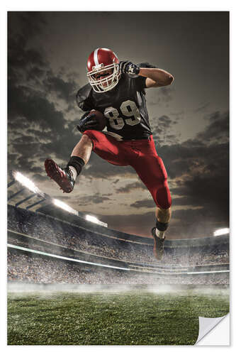 Selvklebende plakat football player in action