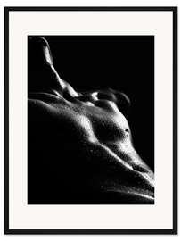 Gerahmter Kunstdruck männlicher Oberkörper