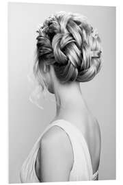 Foam board print Beautiful braiding hairstyle