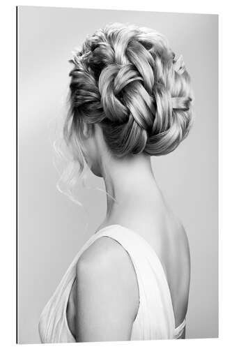 Quadro em plexi-alumínio Beautiful braiding hairstyle