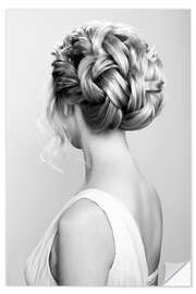 Vinilo para la pared Beautiful braiding hairstyle