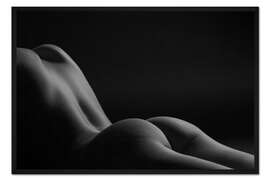 Gerahmter Kunstdruck Rücken im Gegenlicht