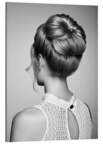 Aluminiumsbilde Blond girl with elegant bun