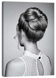 Canvas print Blond girl with elegant bun