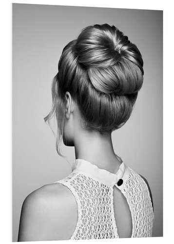 Tableau en PVC Femme blonde avec un chignon