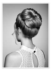 Poster Blond girl with elegant bun