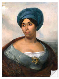 Selvklebende plakat Woman in a Blue Turban