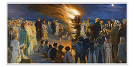 Print  Midsummer Eve Bonfire on Skagen Beach - Peder Severin Krøyer