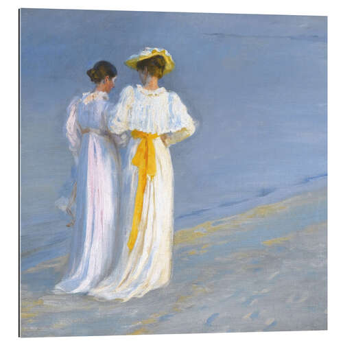 Galleritryck Anna Ancher and Marie Krøyer on the Beach at Skagen