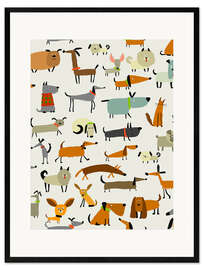 Framed art print Dog breeds in all forms