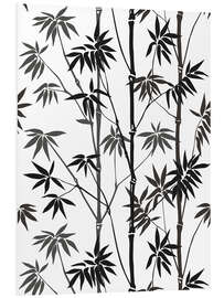 PVC-taulu Bamboo black / white