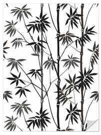 Muursticker Bamboo black / white