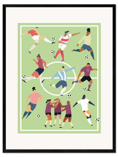 Stampa artistica con cornice Squadra di calcio 1