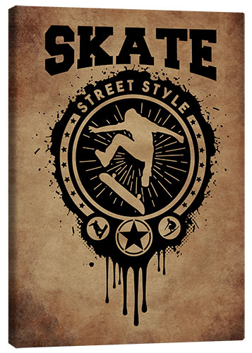 Canvastavla Skate vintage