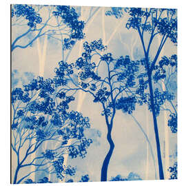 Magnettafel Wald in Azurblau