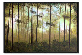Gerahmter Kunstdruck Waldmorgen