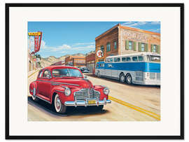 Gerahmter Kunstdruck Bus Station