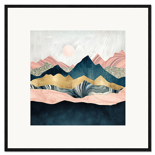Impresión de arte enmarcada Cumbre de felpa