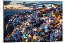 Gallery Print Santorini Aussicht nach Sonnenuntergang