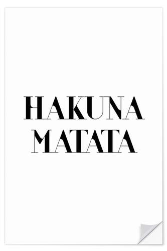 Selvklæbende plakat Hakuna Matata