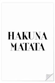 Selvklebende plakat Hakuna Matata