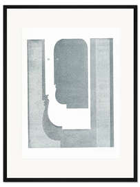 Gerahmter Kunstdruck Drei senkrechte Profile