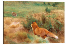 Aluminiumtavla Fox Stalking Hare