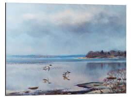 Magnettafel Vögel am Ufer