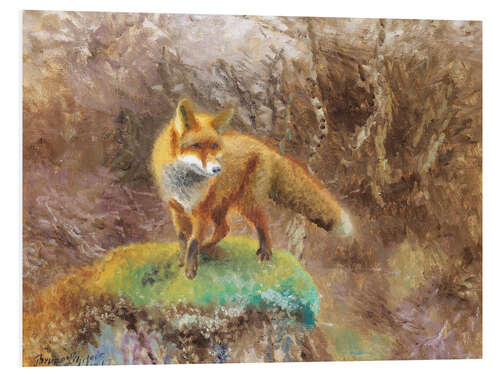 PVC-taulu Fox in an autumn landscape