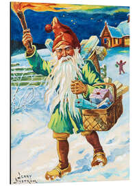 Magnettafel Gnom mit Fackel