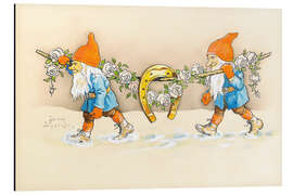 Magnettafel Zwerge mit Hufeisen