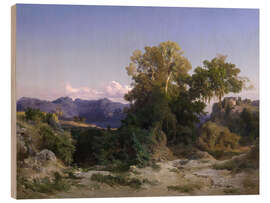 Holzbild Landschaft in den Albaner Bergen