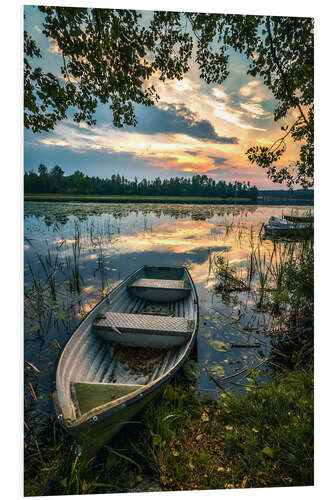 PVC-taulu Romantic evening mood at the lake, Sweden