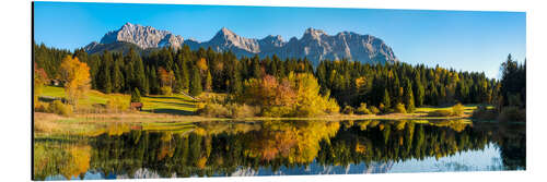 Aluminium print Mountain lake panorama