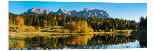 Foam board print Mountain lake panorama