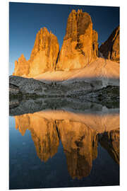 Foam board print Tre Cime di Lavaredo - Italy