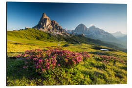 Tableau en aluminium Paysage estival dans les Dolomites