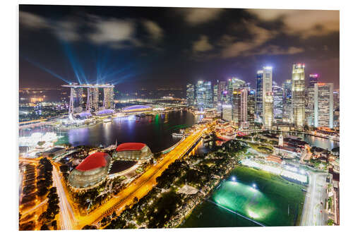 Foam board print Singapore skyline and Marina Bay Sands I