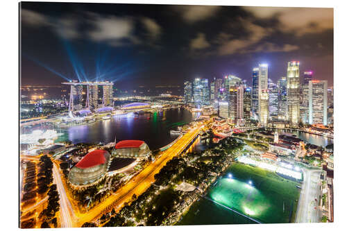 Gallery Print Singapur-Skyline und Marina Bay Sands I