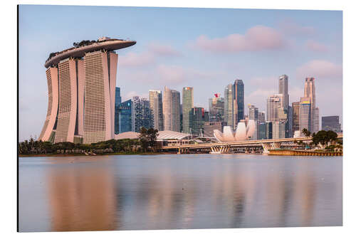 Aluminium print Singapore skyline in the morning