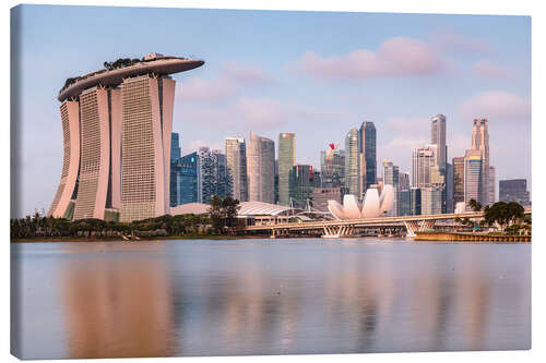 Lienzo Horizonte de Singapur por la mañana