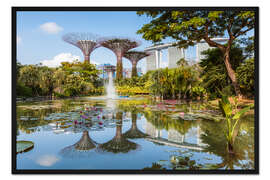 Gerahmter Kunstdruck Der Supertree-Hain von Singapur