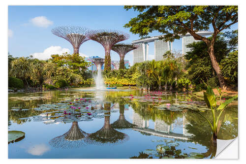 Selvklæbende plakat The Supertree grove of Singapore