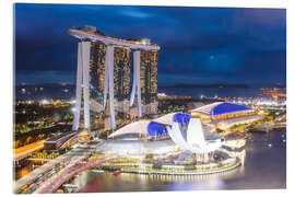 Acrylglasbild Luxushotel Marina Bay Sands, Singapur