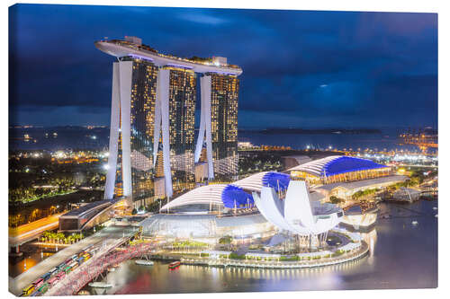 Tableau sur toile Hôtel de luxe à Marina Bay Sands, Singapour